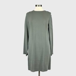 Calvin Klein Collection Womens Long Sleeve Shift Dress Sage Green size 46 US 10